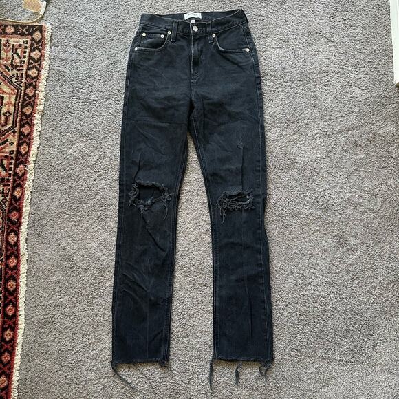 Agolde Cherie High Rise Straight Jeans - Picture 1 of 8